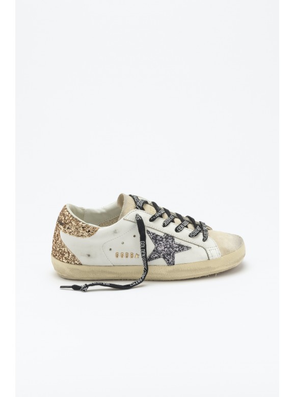 SUPER STAR GLITTER SPUR METAL - GOLDEN GOOSE