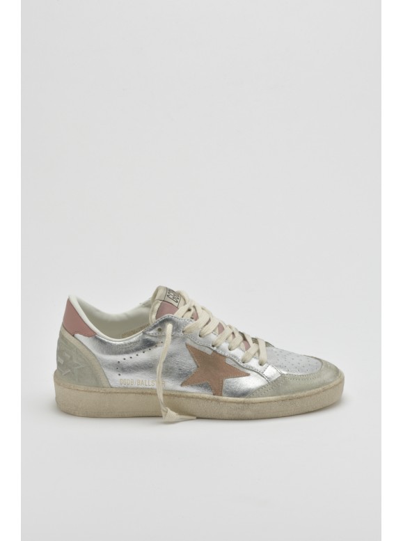 BALL STAR LAMINATED UPPER WASHED SUEDE STAR - GOLDEN GOOSE