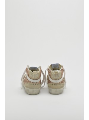 MID STAR GLITTER UPPER LEATHER STAR - GOLDEN GOOSE