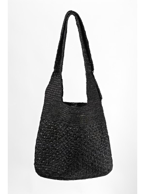 SAC EN RAPHIA NOIR - ISABEL MARANT ÉTOILE