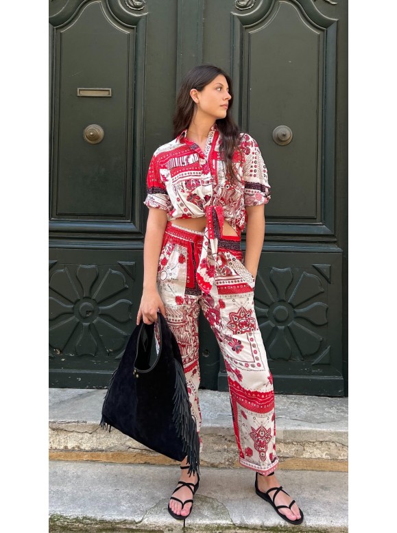 PANTALON IMPRIMÉ FEDORA - ISABEL MARANT