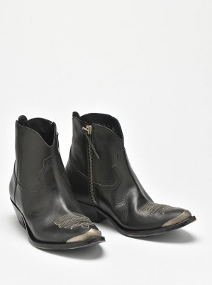BOOTS YOUNG LEATHER UPPER - GOLDEN GOOSE