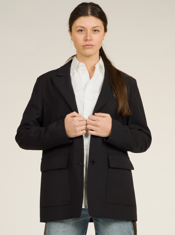 BLAZER WITH PATCH POCKETS NOIR - CLOSED
