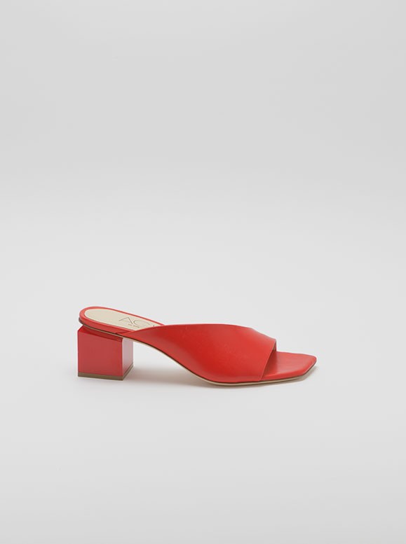 MULES ANGIE SLIDE ROUGE - AGL