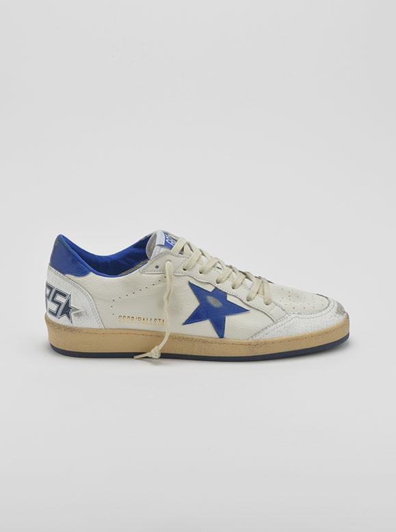 BALLSTAR BLUE AND WHITE - GOLDEN GOOSE